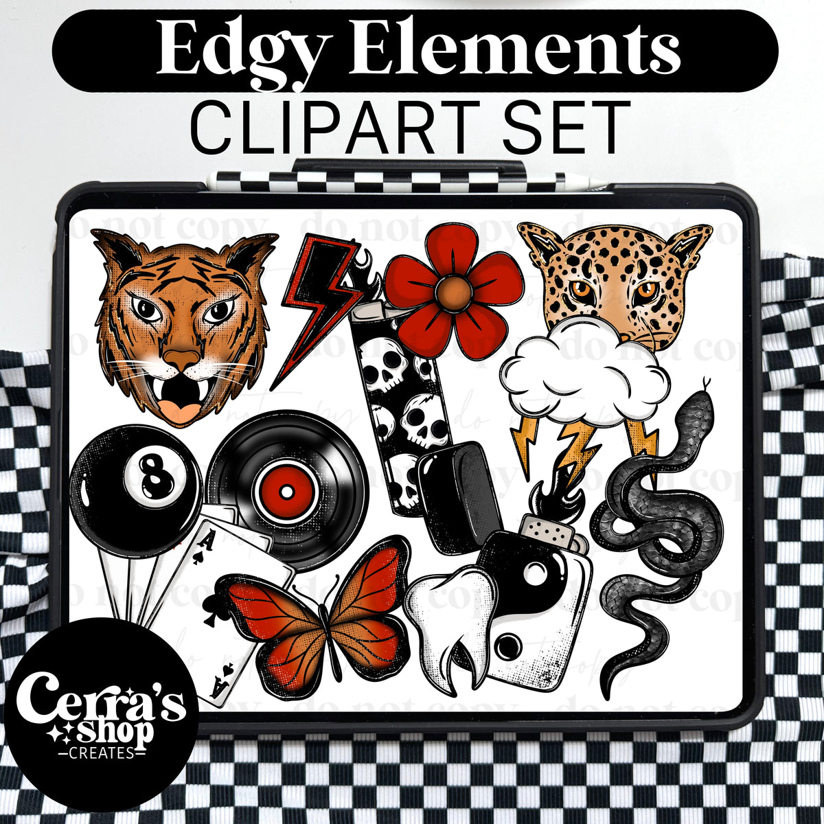 Edgy Things Clipart set