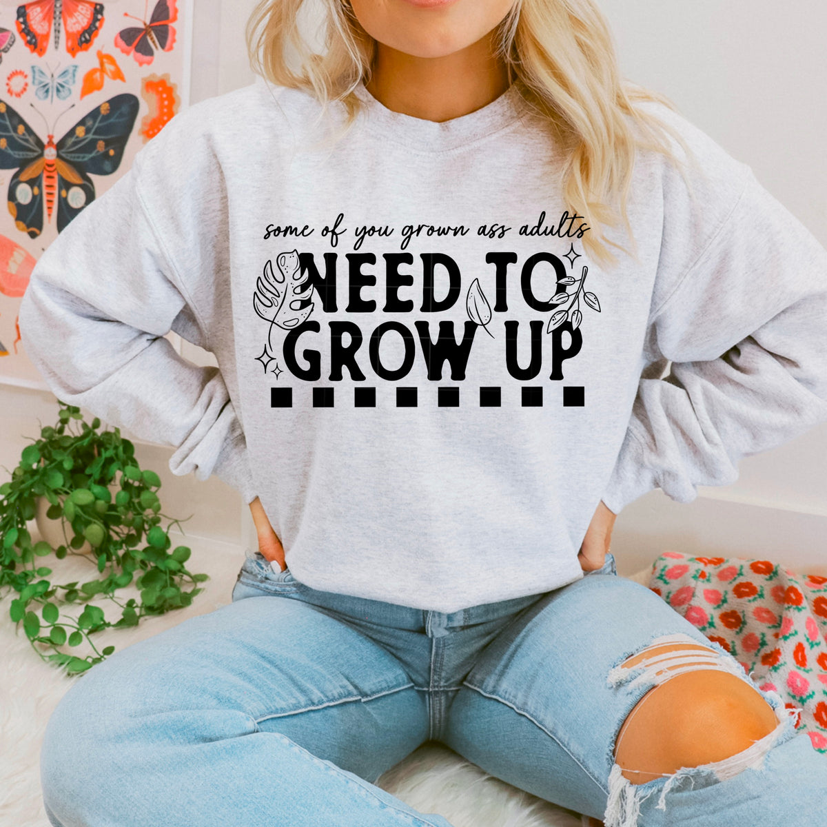 Grow Up Single Color PNG