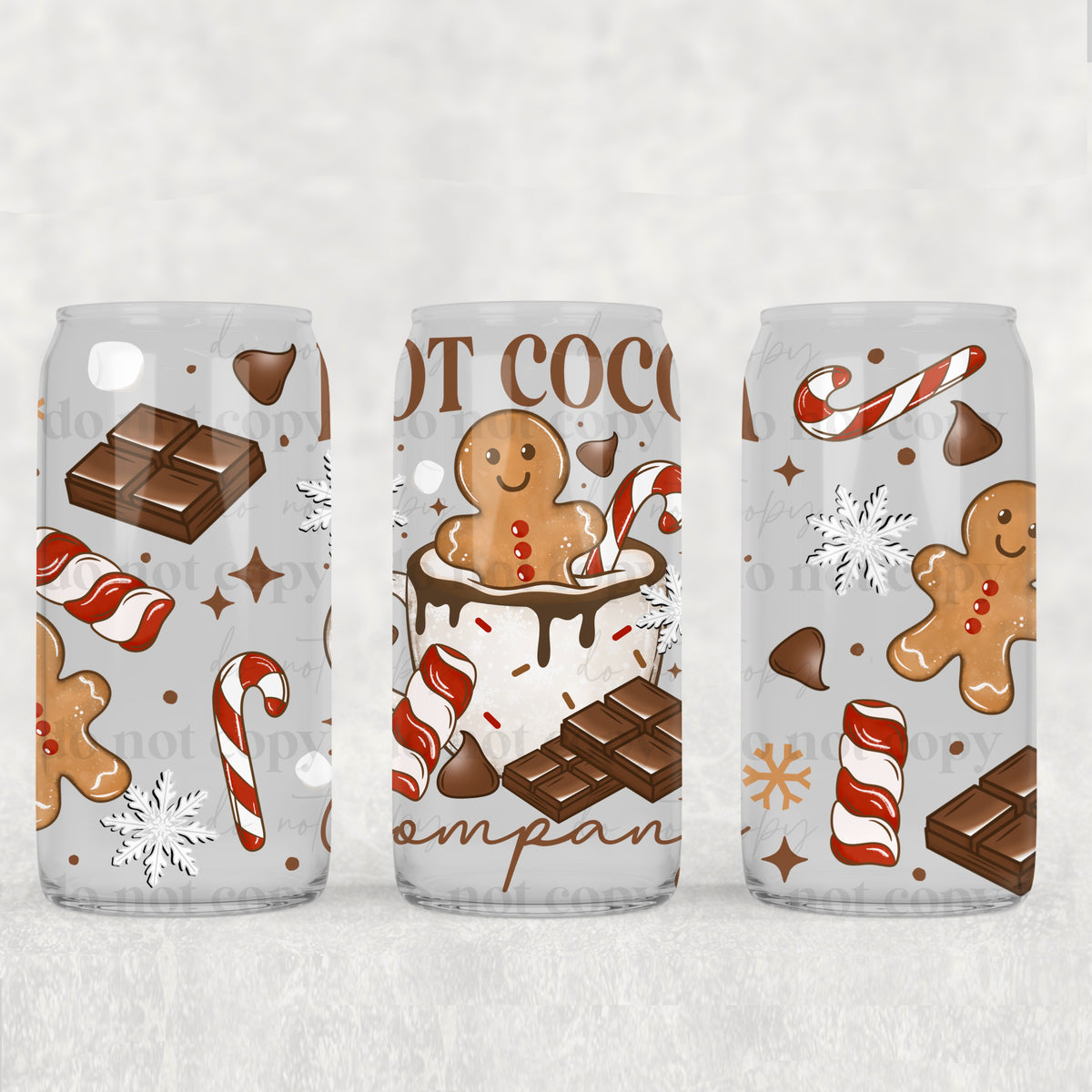 Hot Cocoa Company 16oz Glass Wrap