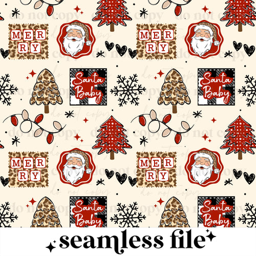 Leopard Christmas Seamless