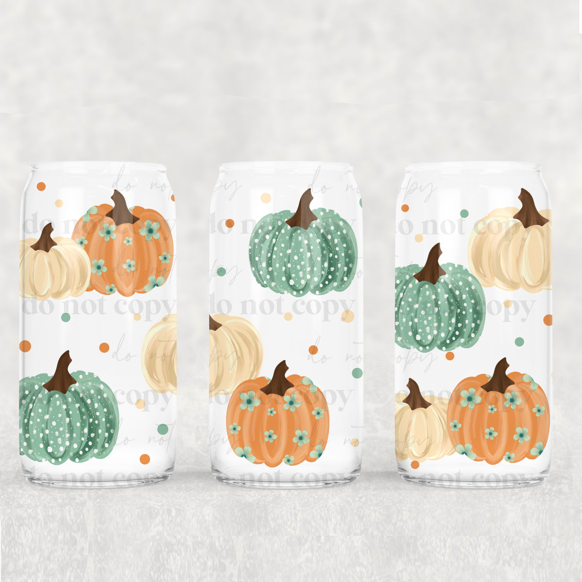 Pumpkins 16oz Glass Wrap