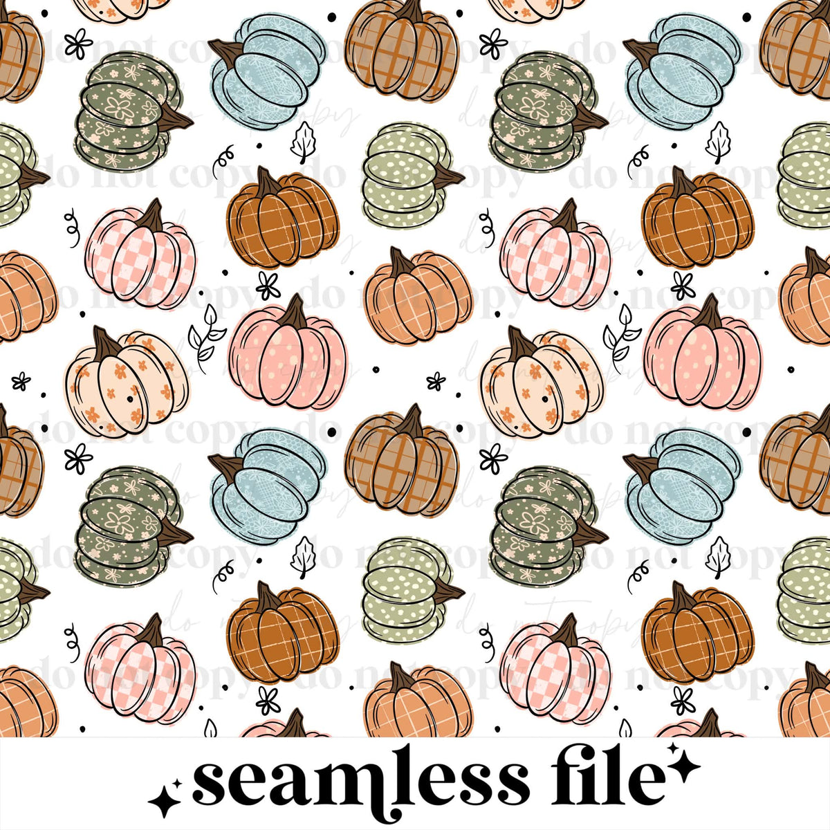 Patterned Pumpkins Seamless