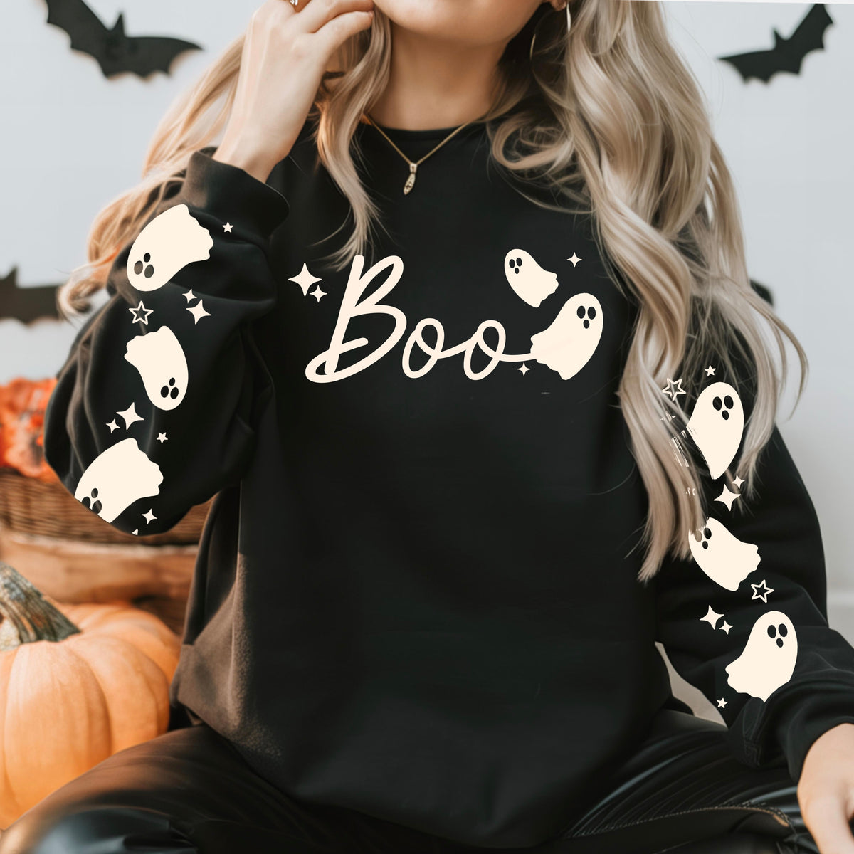 Boo w/ Sleeves PNG single color (off white only)
