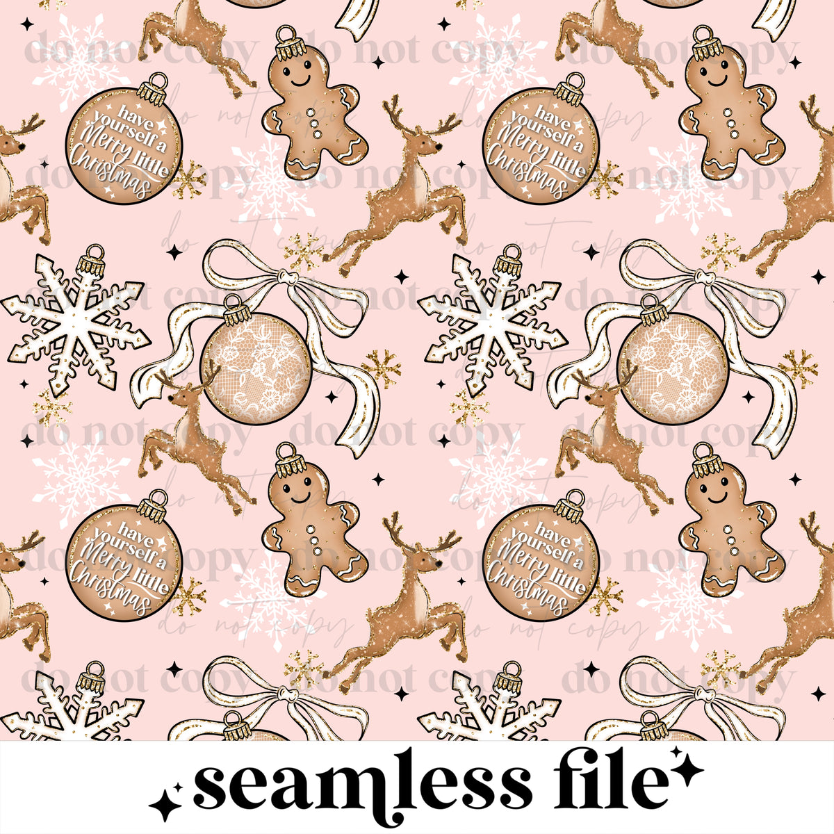 Merry little christmas Seamless