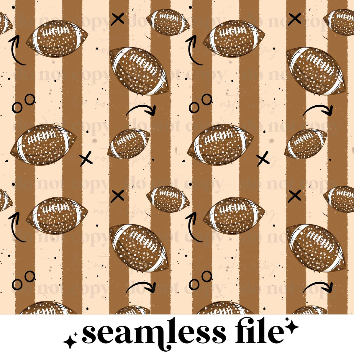 Polka Dot Football Seamless