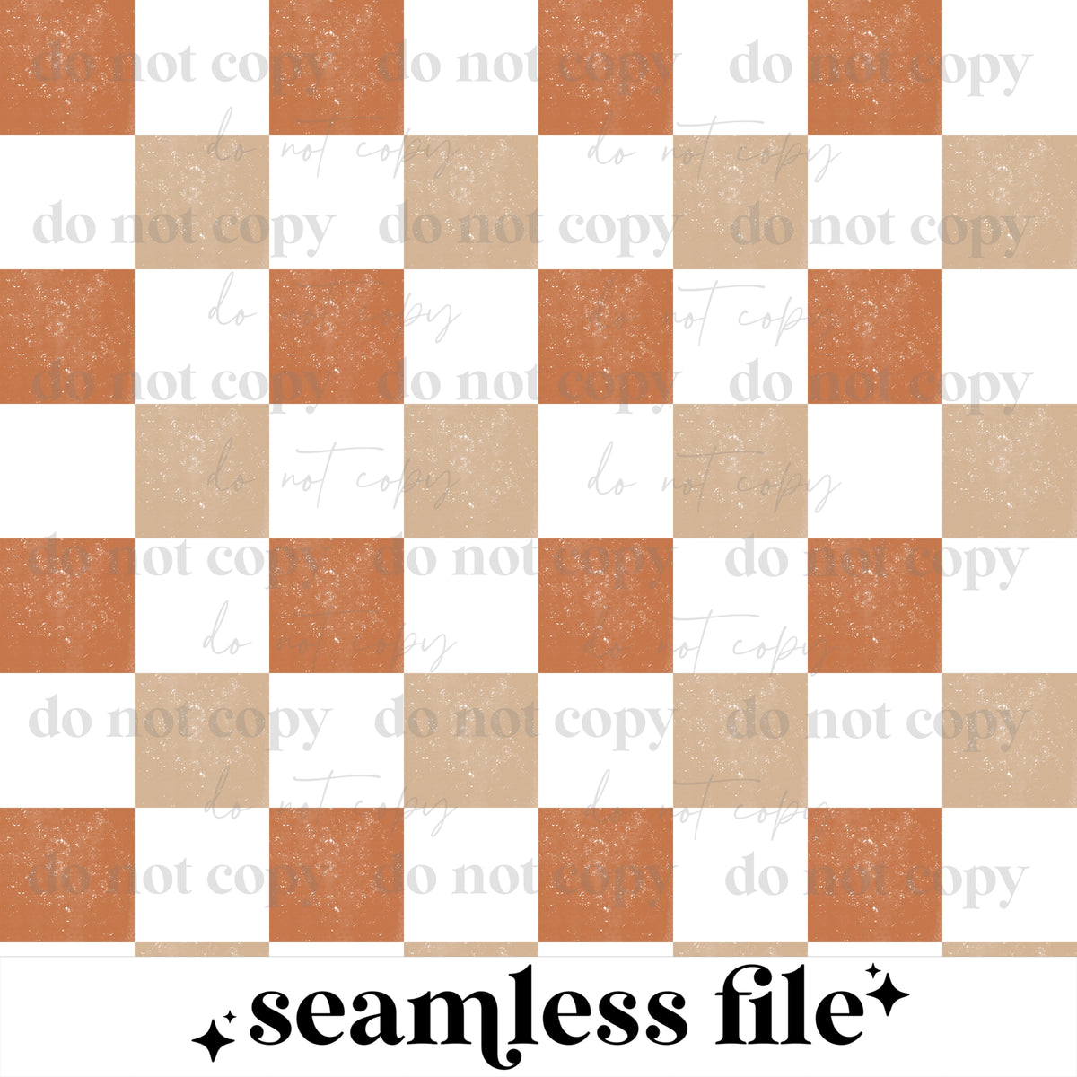 Terracotta Tan Checker Seamless
