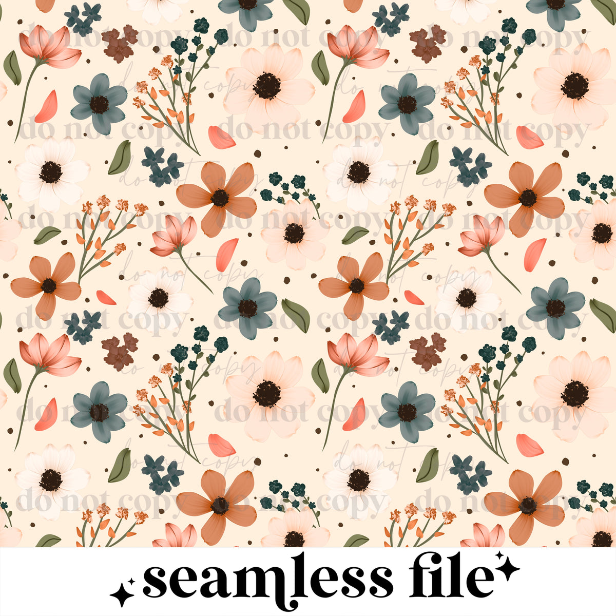 Wildflowers Cream Seamless