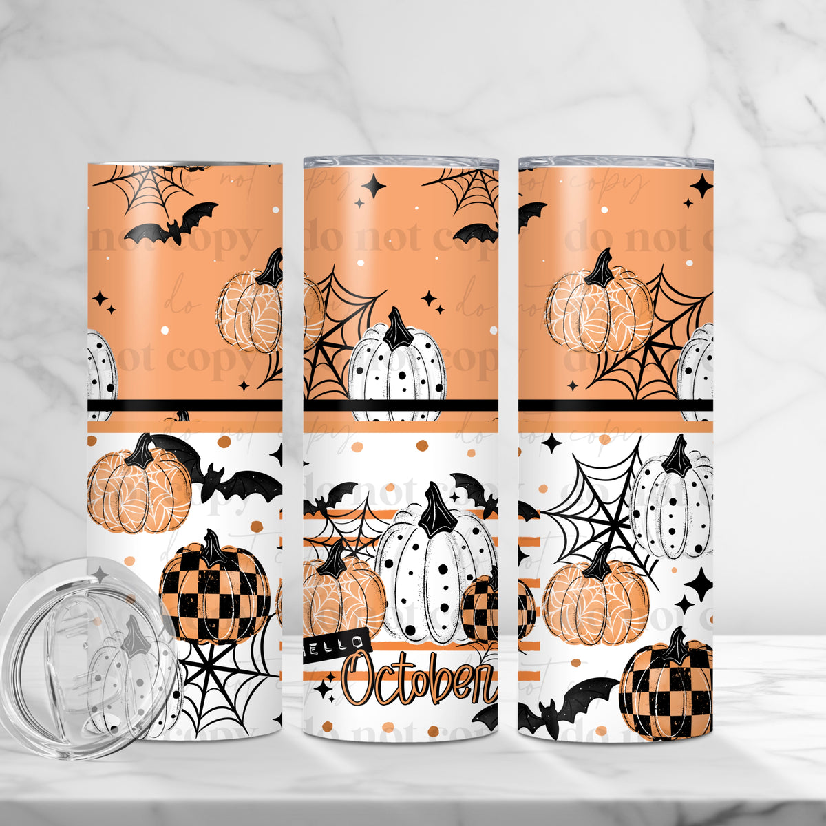 Hello October Pumpkins Tumbler Wrap