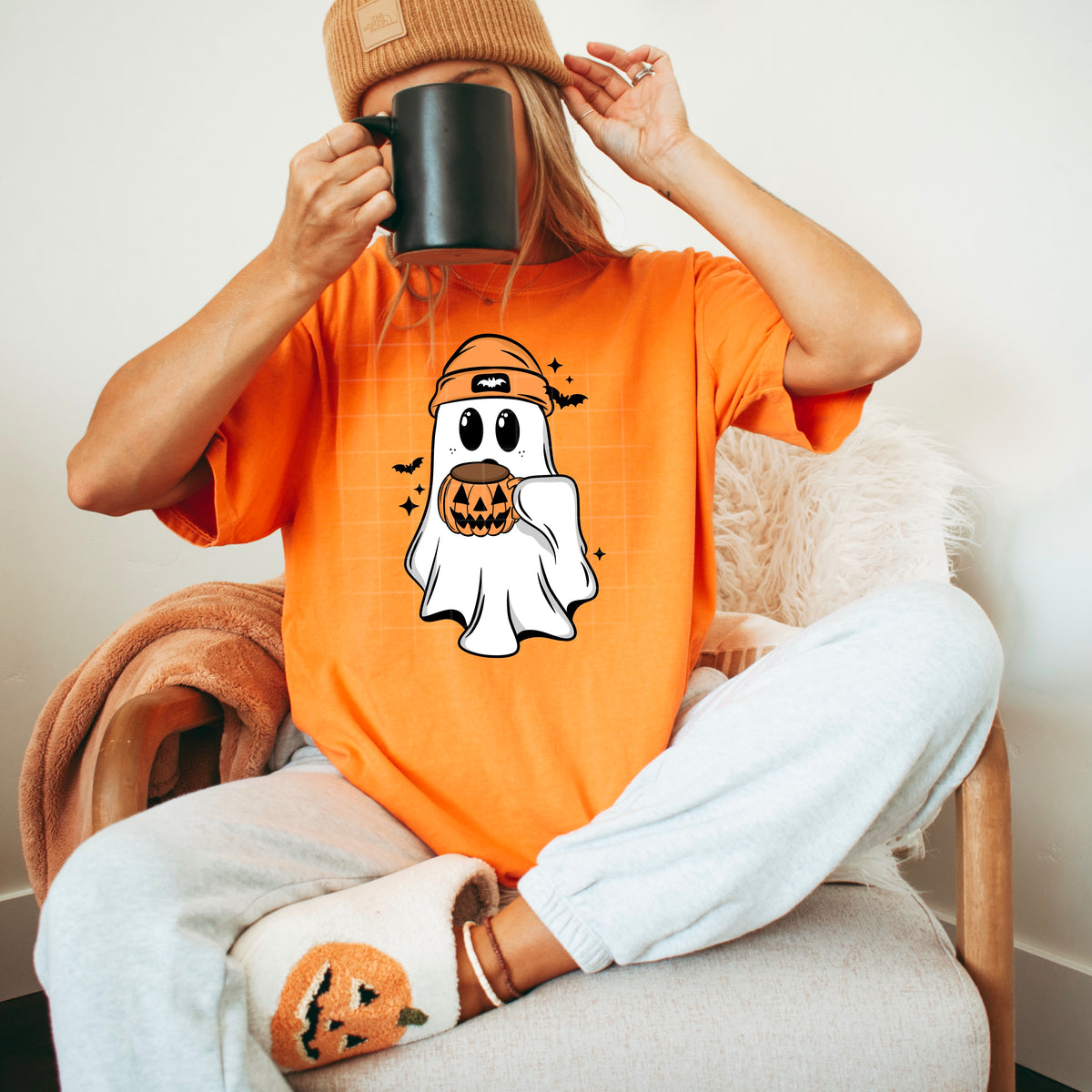 Pumpkin Mug Ghostie PNG