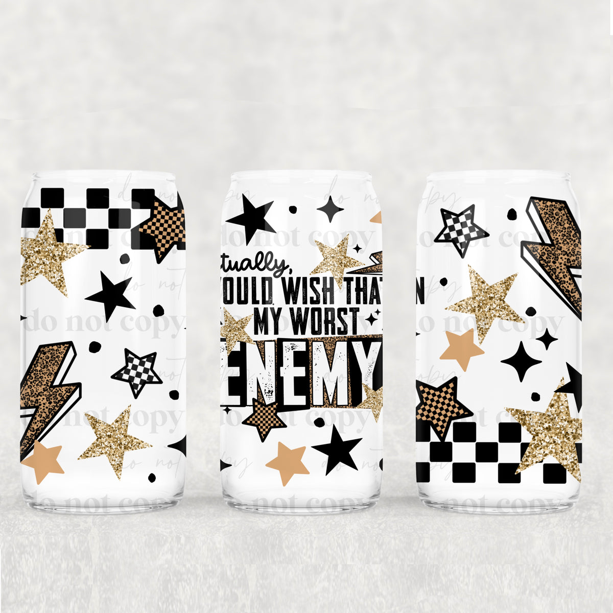 Worst Enemy 16oz Glass Wrap