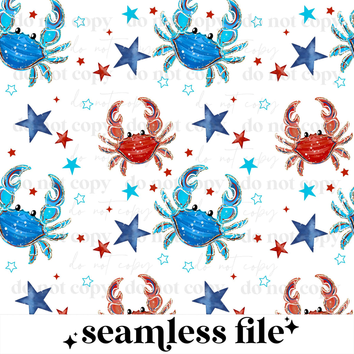 Patriotic Crab Seamless