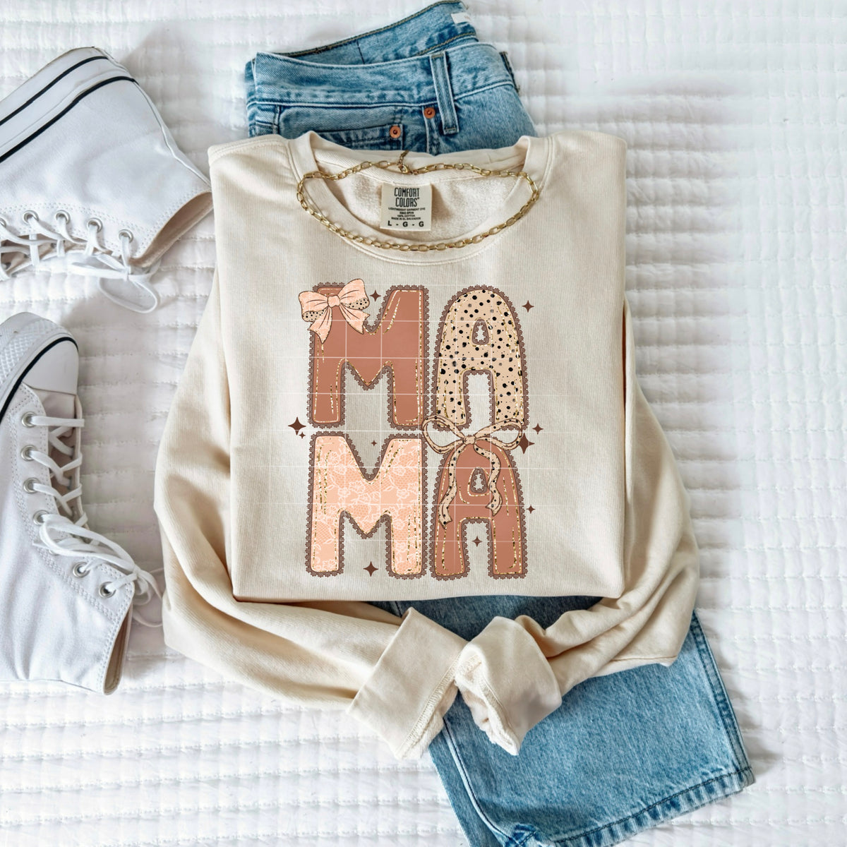 Mama Lace and Bows PNG