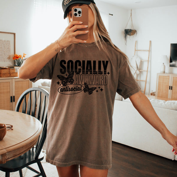 Socially Awkward Single Color PNG
