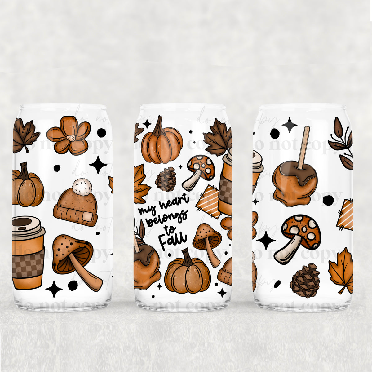 My Heart Belongs To Fall 16oz Glass Wrap
