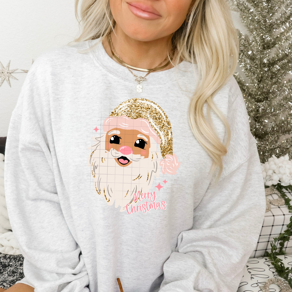 Merry Christmas Santa two skin tones PNG