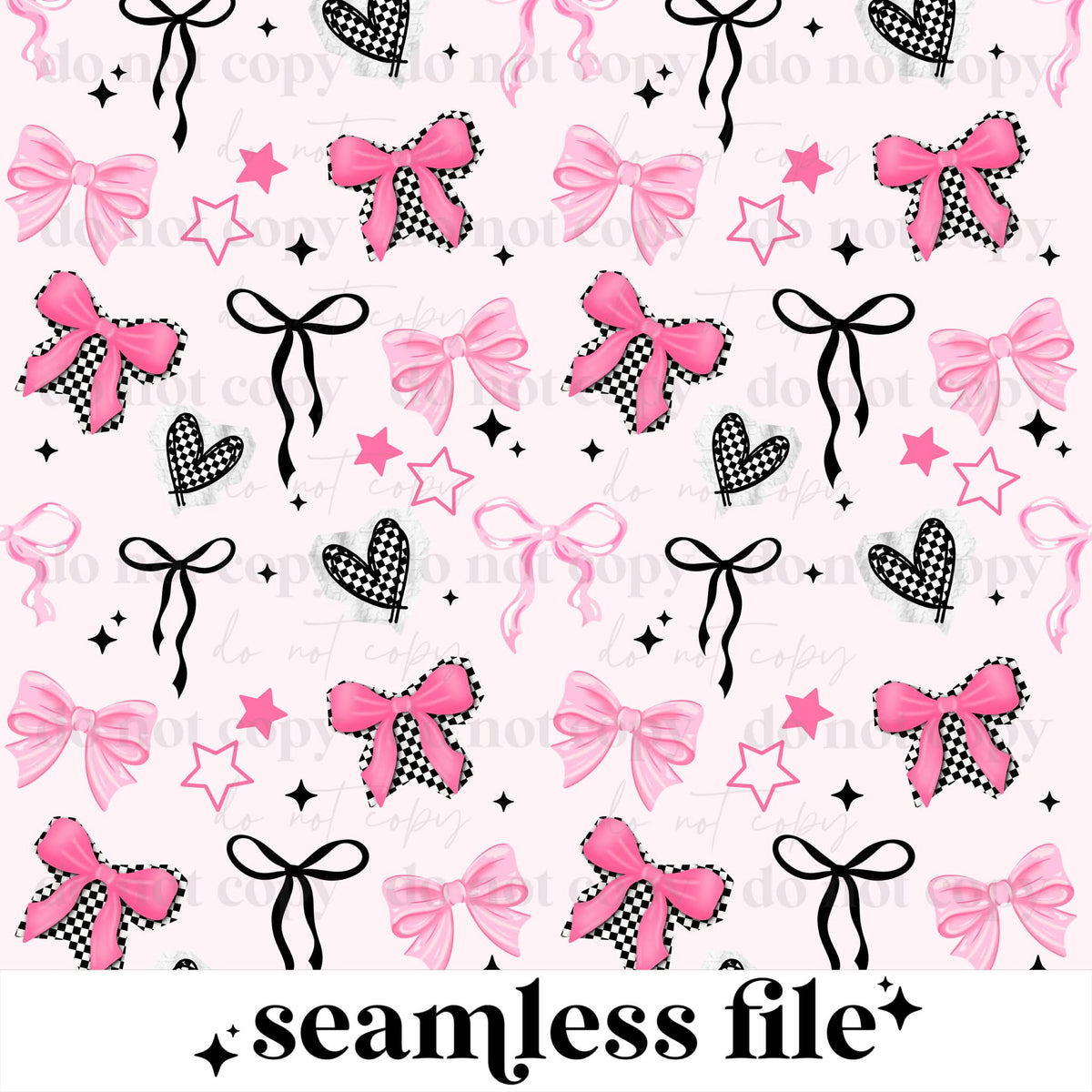 Pink Bows Seamless