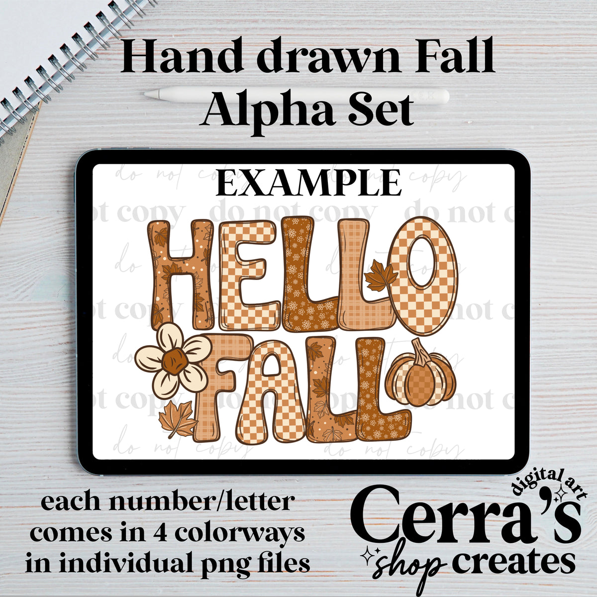 Fall Alphabet Clipart set