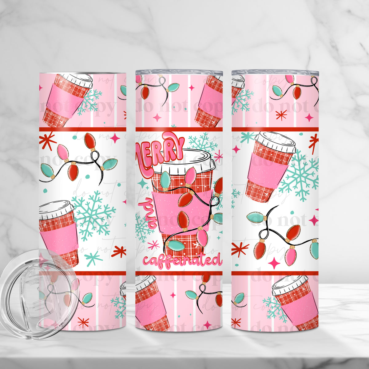 Merry and Caffeinated Tumbler Wrap