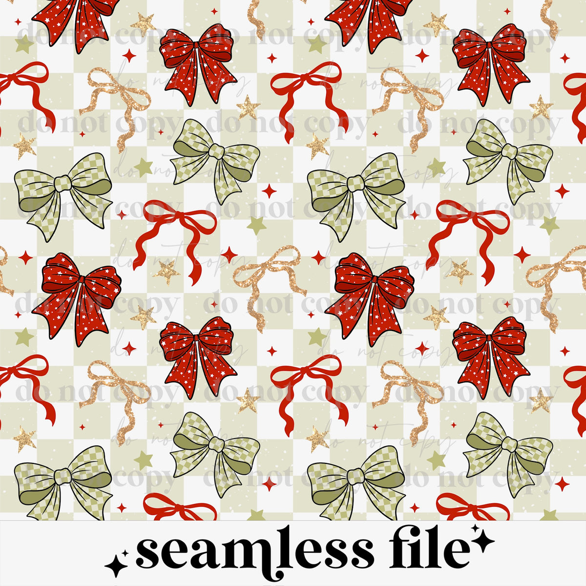 Christmas Bows Seamless
