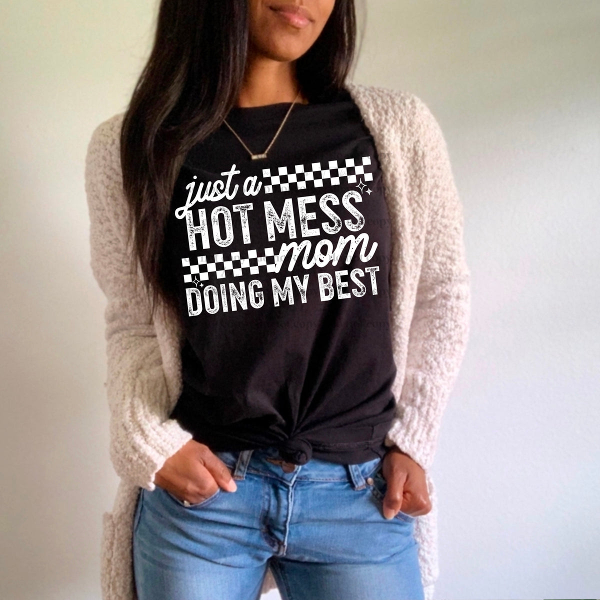 Hot mess mom Single Color PNG