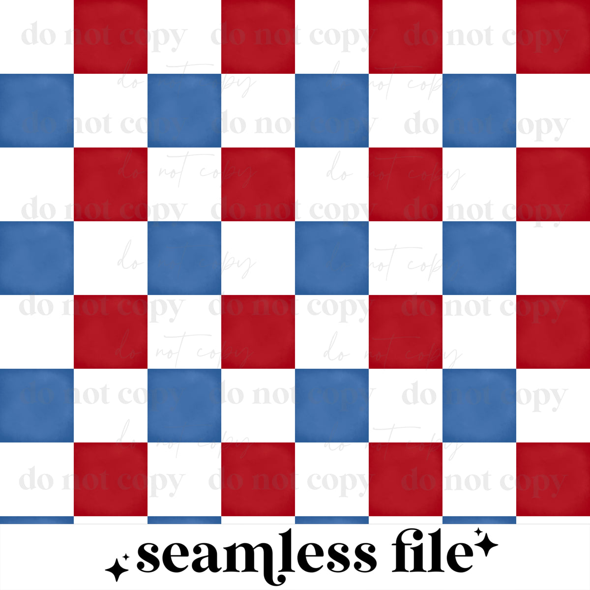 4th of July checker Seamless Pattern