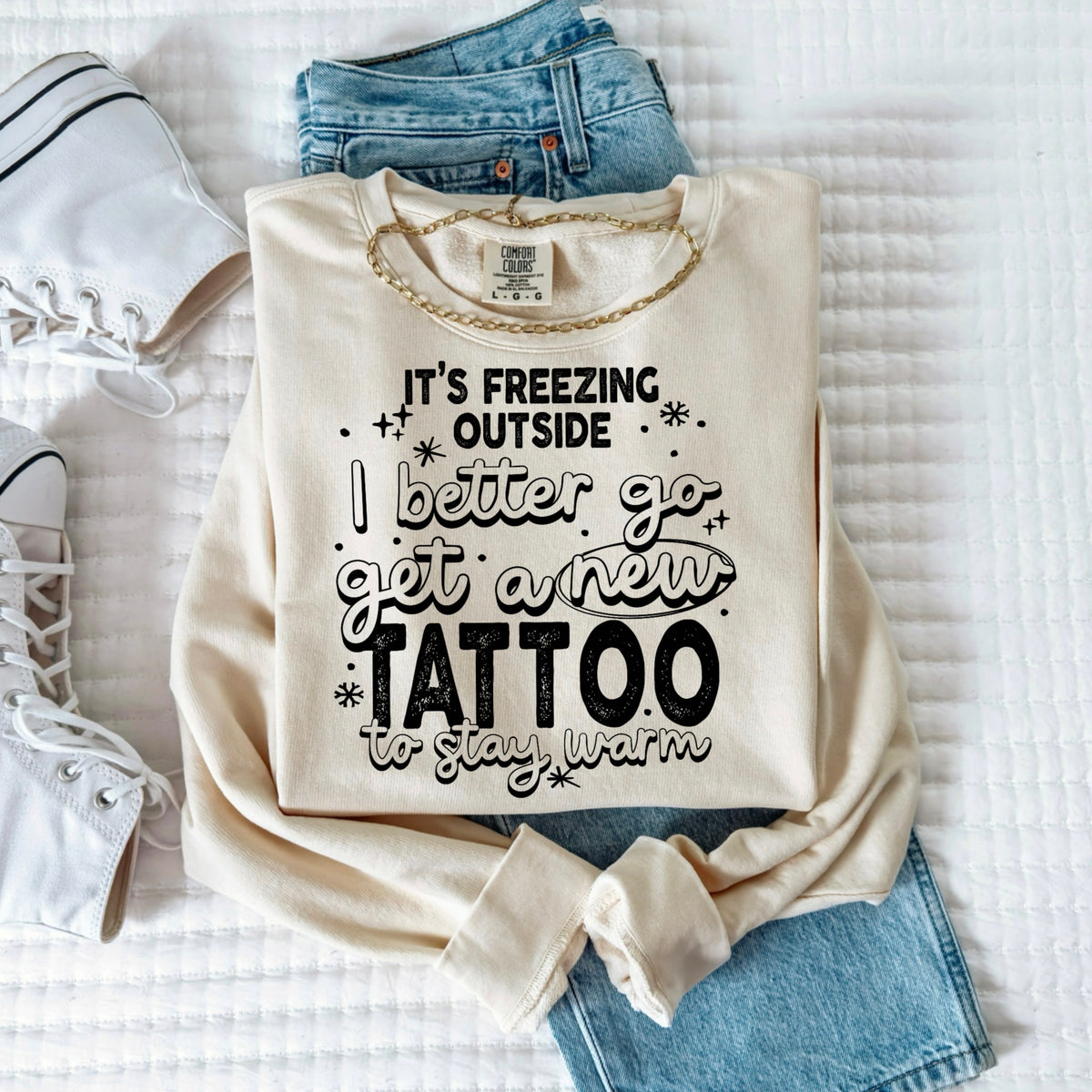 New Tattoo to stay warm Single Color PNG