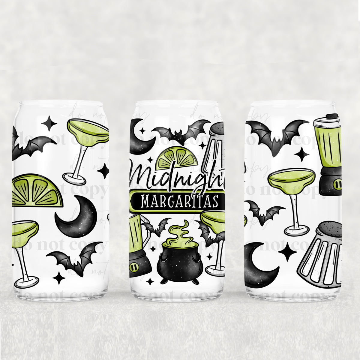 Midnight margaritas 16oz Glass Wrap