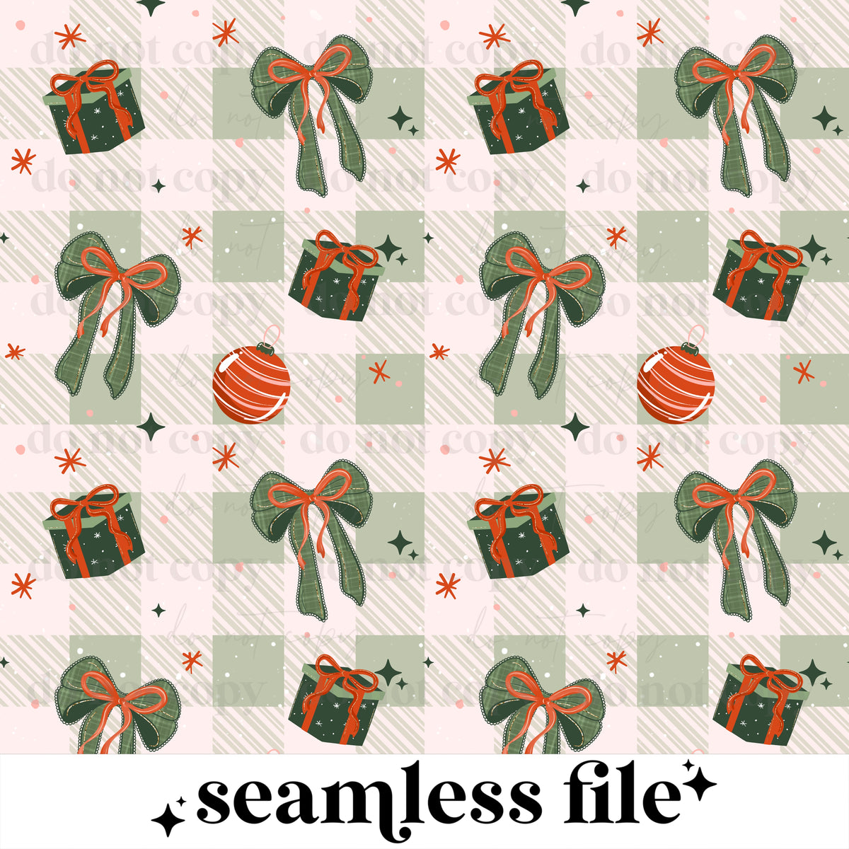 Christmas Bow Seamless