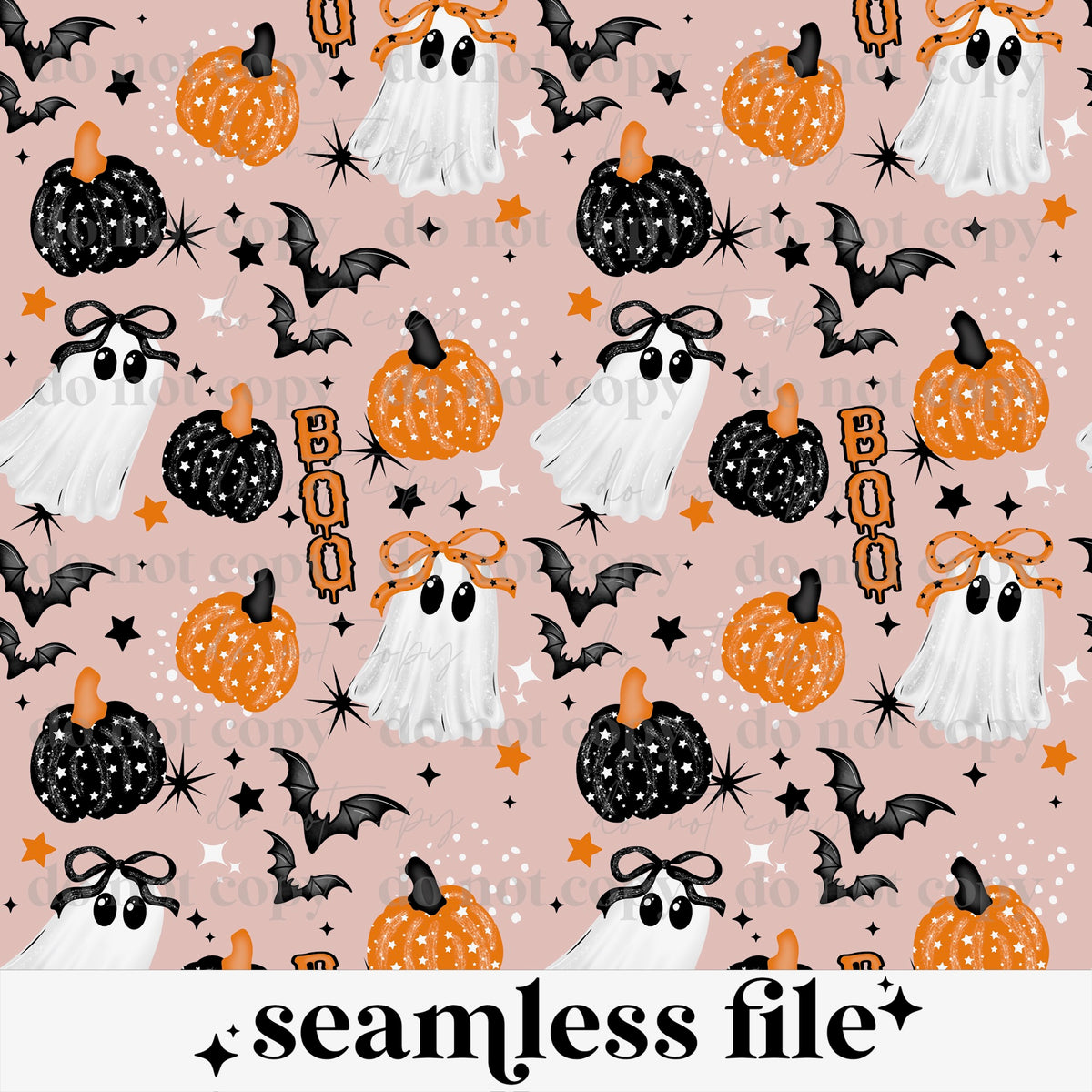 Fall Lace Ghosts Seamless