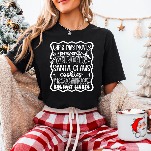 Christmas Things List single color PNG