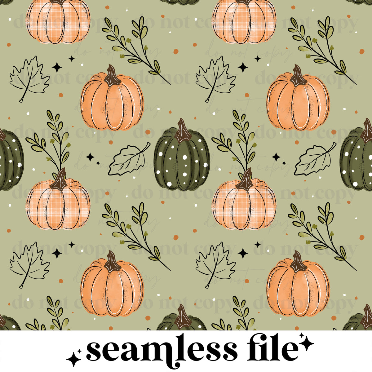 Hello Fall Pumpkins Seamless