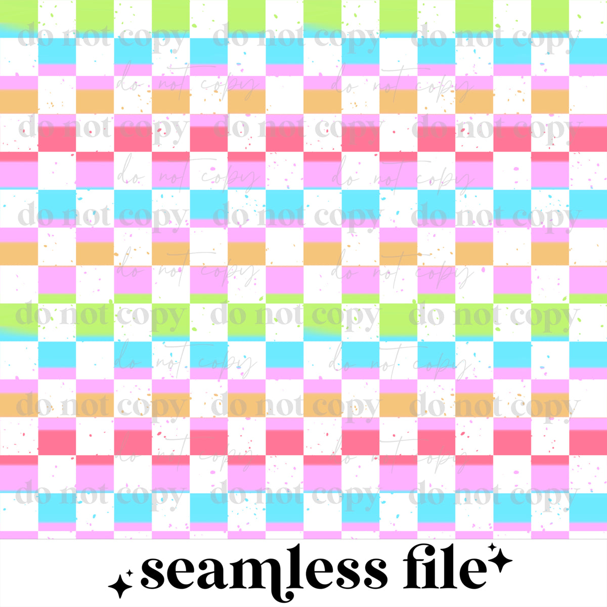 Rainbow Checker Seamless