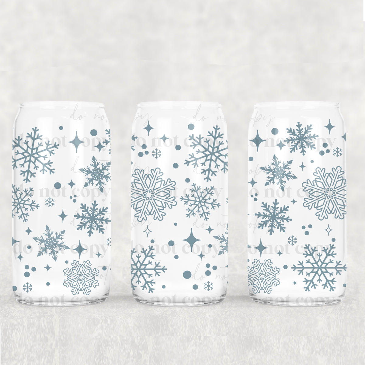 Snowflakes 16oz Glass Wrap