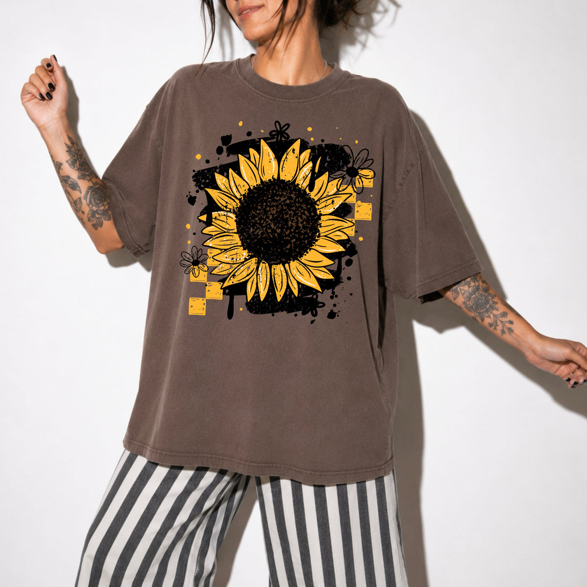 Grunge Sunflower PNG