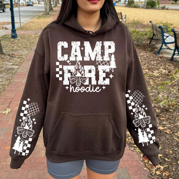 Campfire Hoodie w/ Sleeves Single Color PNG