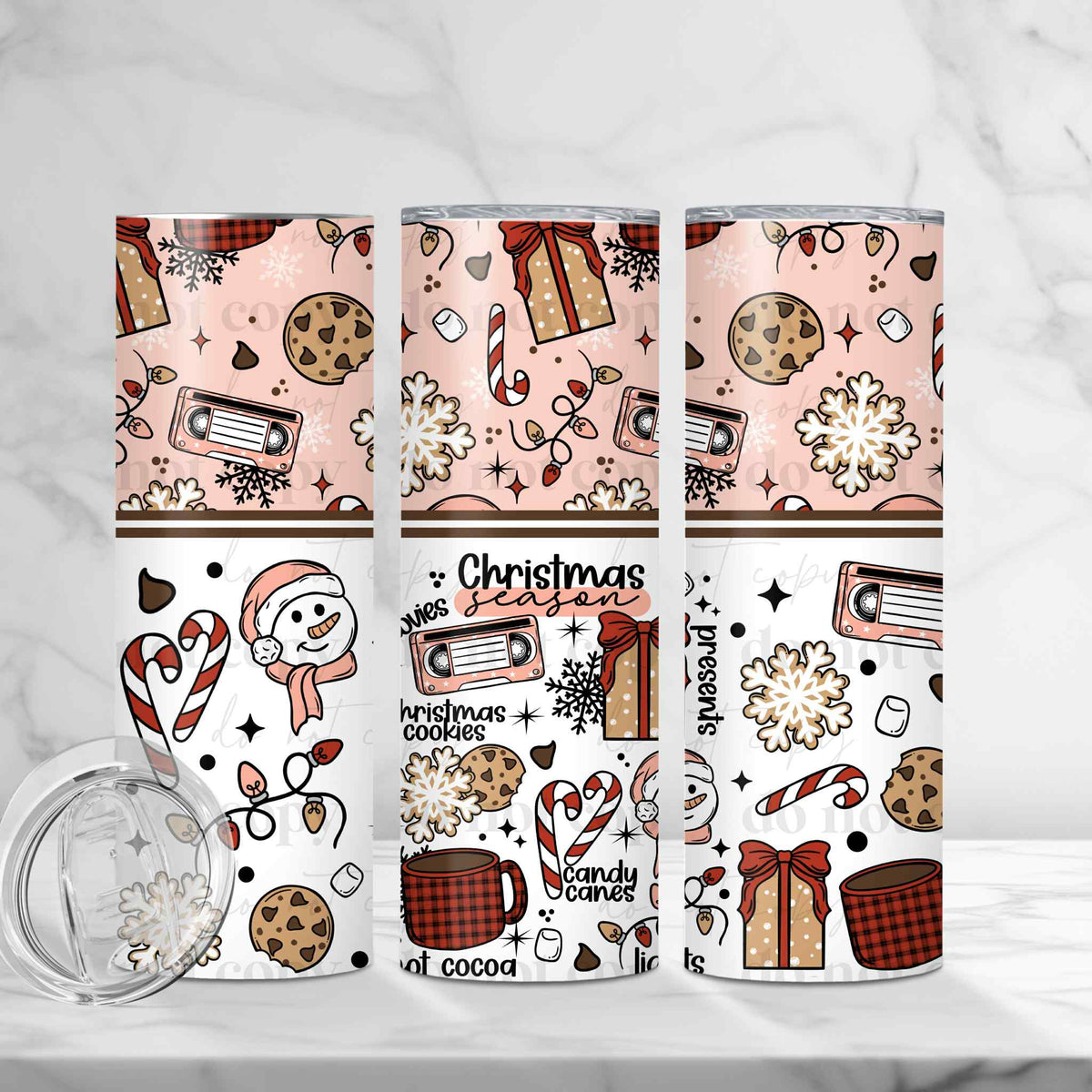 Christmas Season Collage Tumbler Wrap
