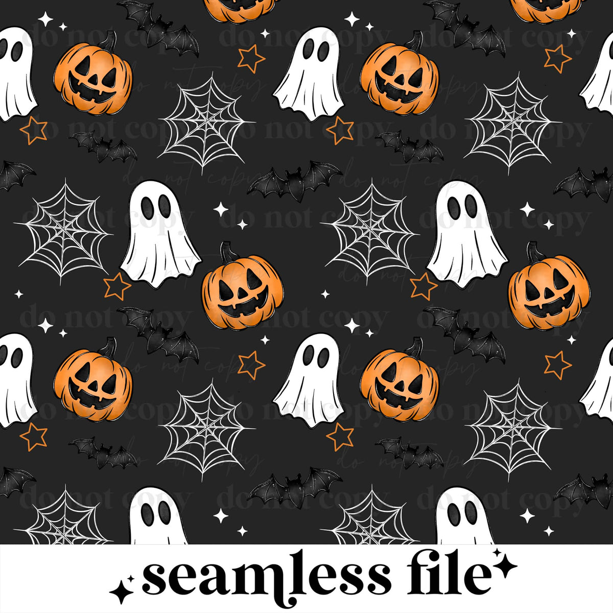 Ghostie Pumpkin Seamless