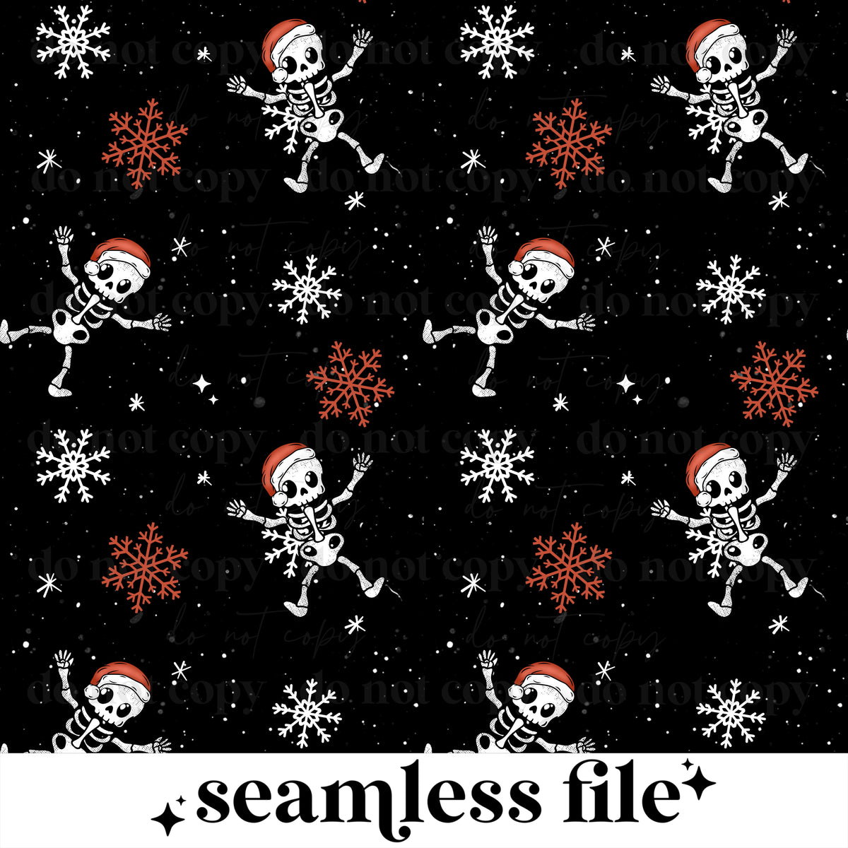 Skellie Snowflakes Seamless