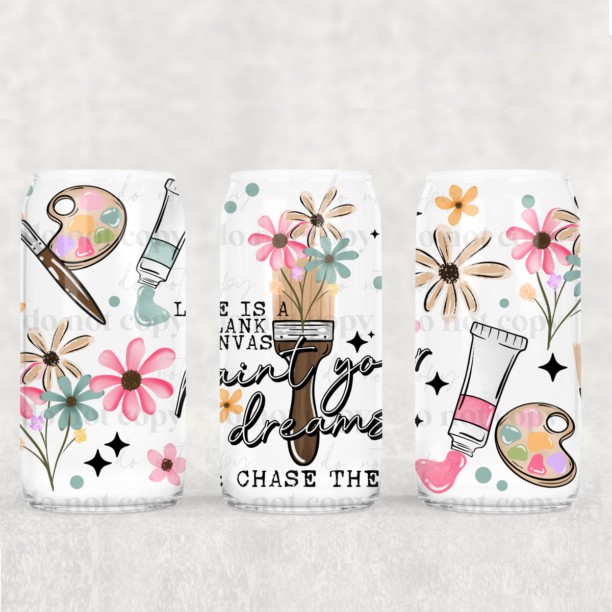 Paint your dreams 16oz Glass Wrap