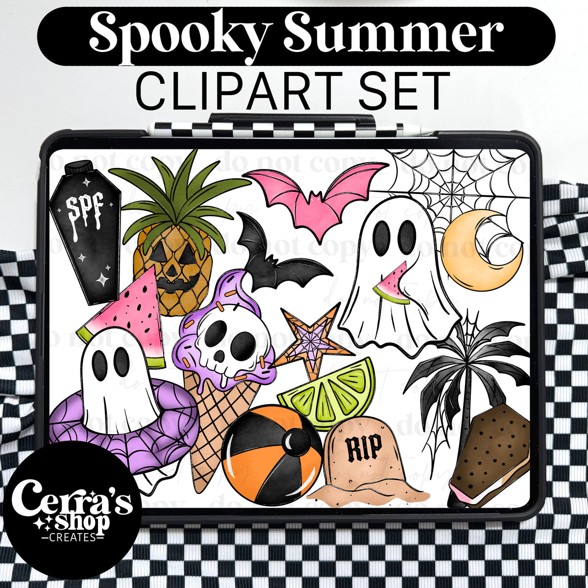 Spooky Summer Clipart Set
