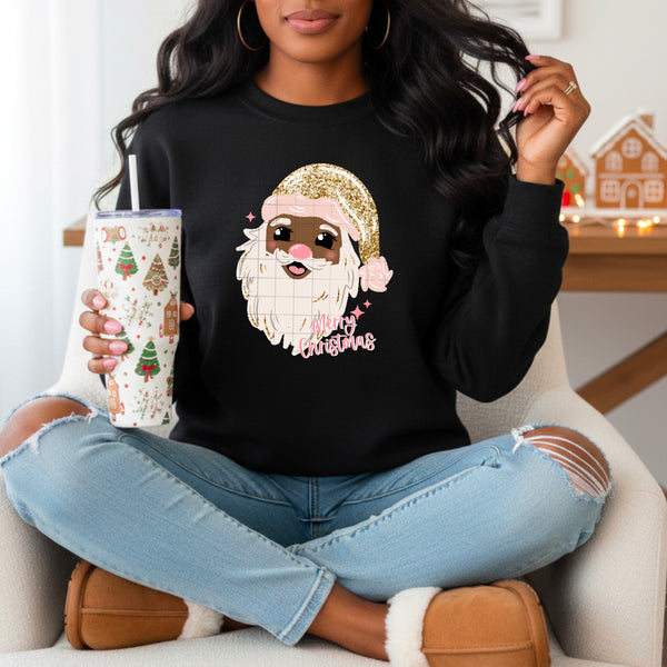 Merry Christmas Santa two skin tones PNG