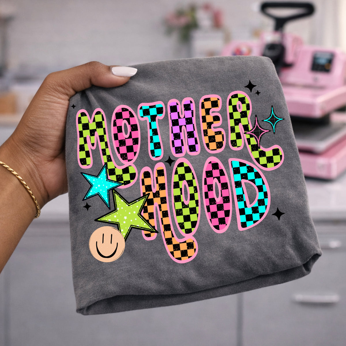 Motherhood Colorful Checker PNG