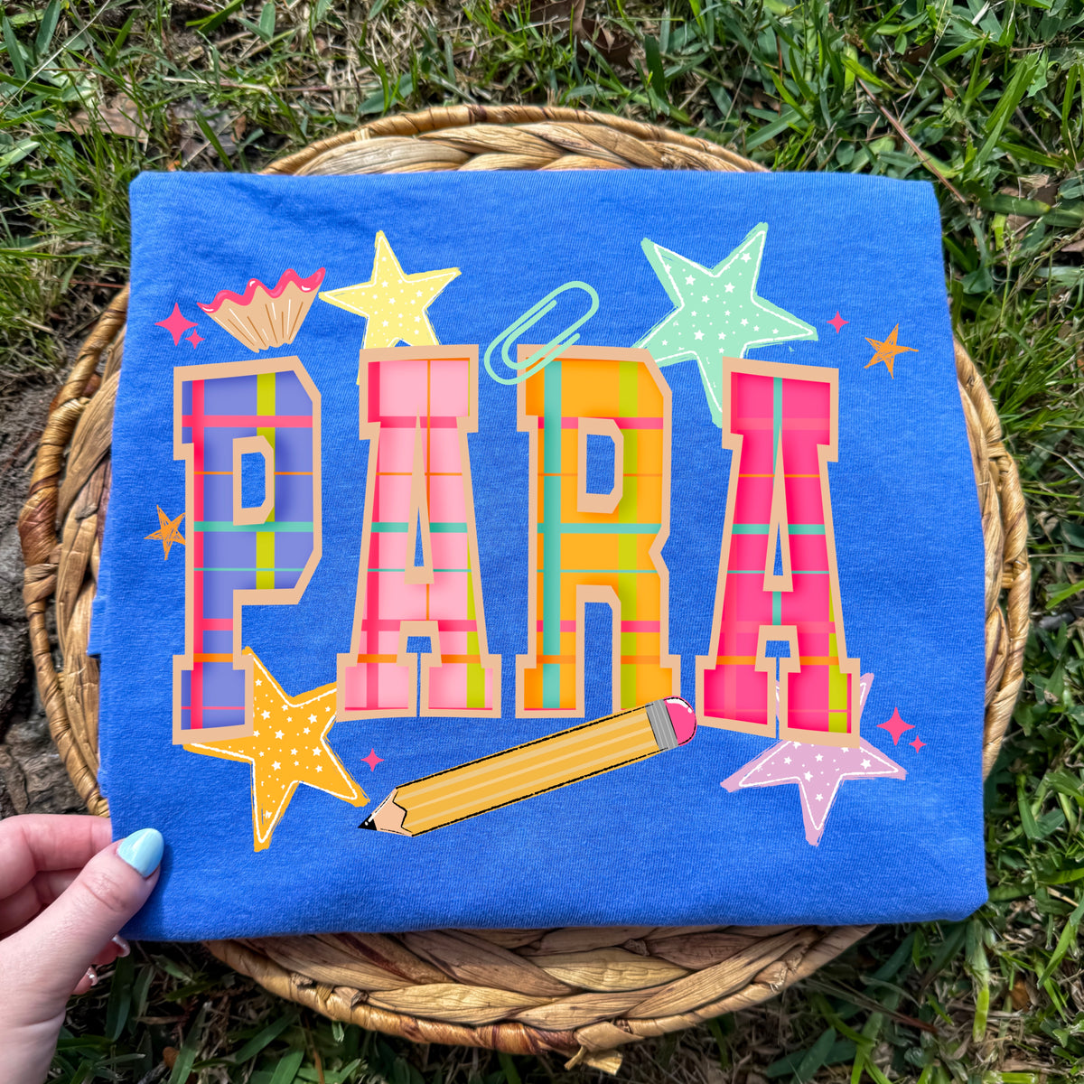 Para with pencil & stars PNG