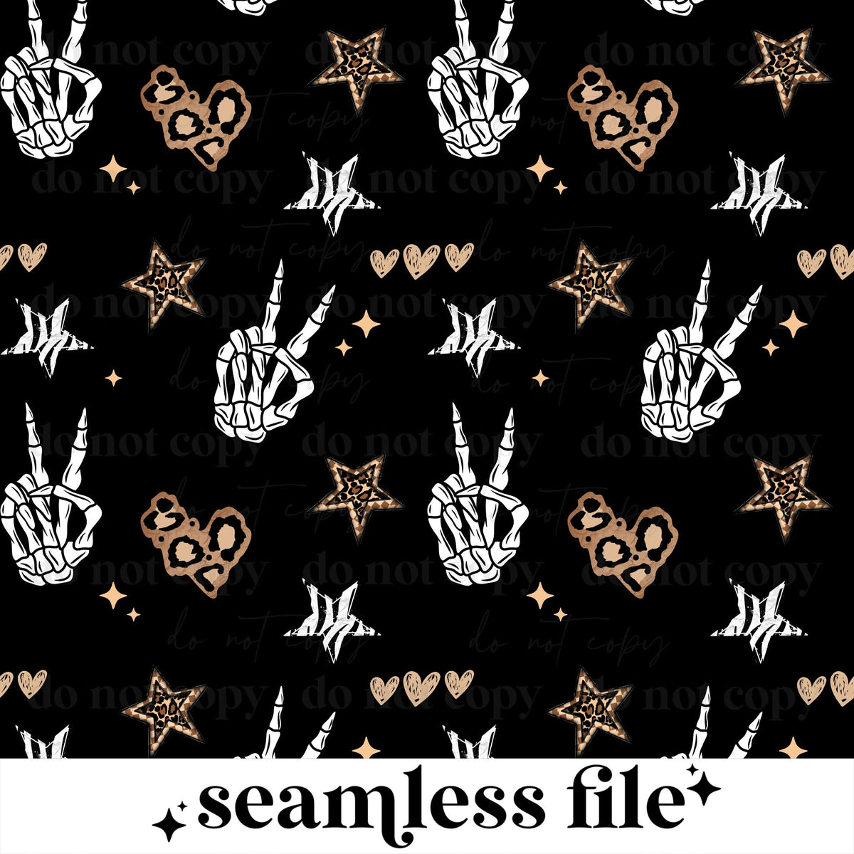 Leopard Skellie Peace Seamless