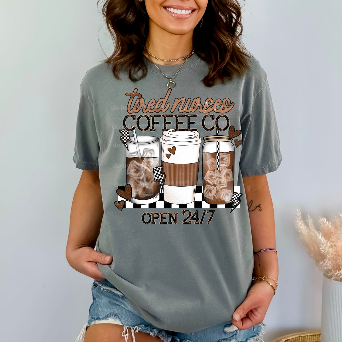 Tired nurses coffee co PNG