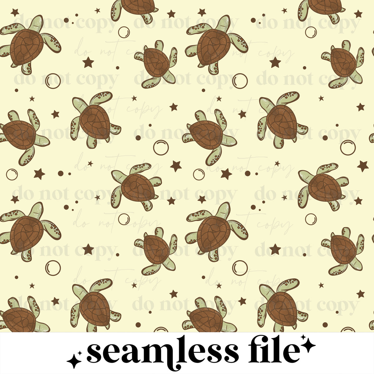 Sea turtle seamless