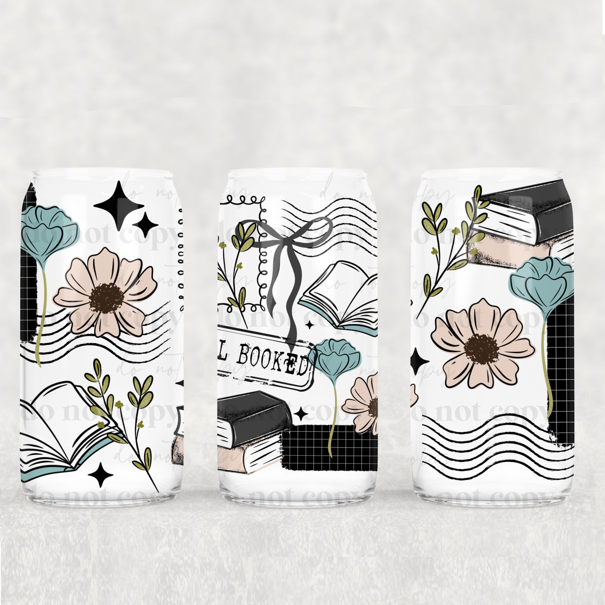 All Booked 16oz Glass Wrap