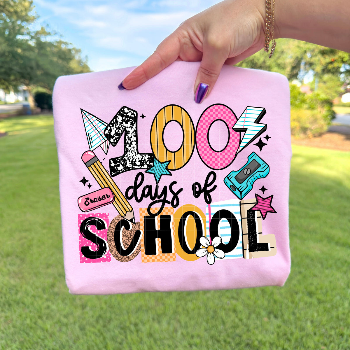 100 Days of School girly PNG