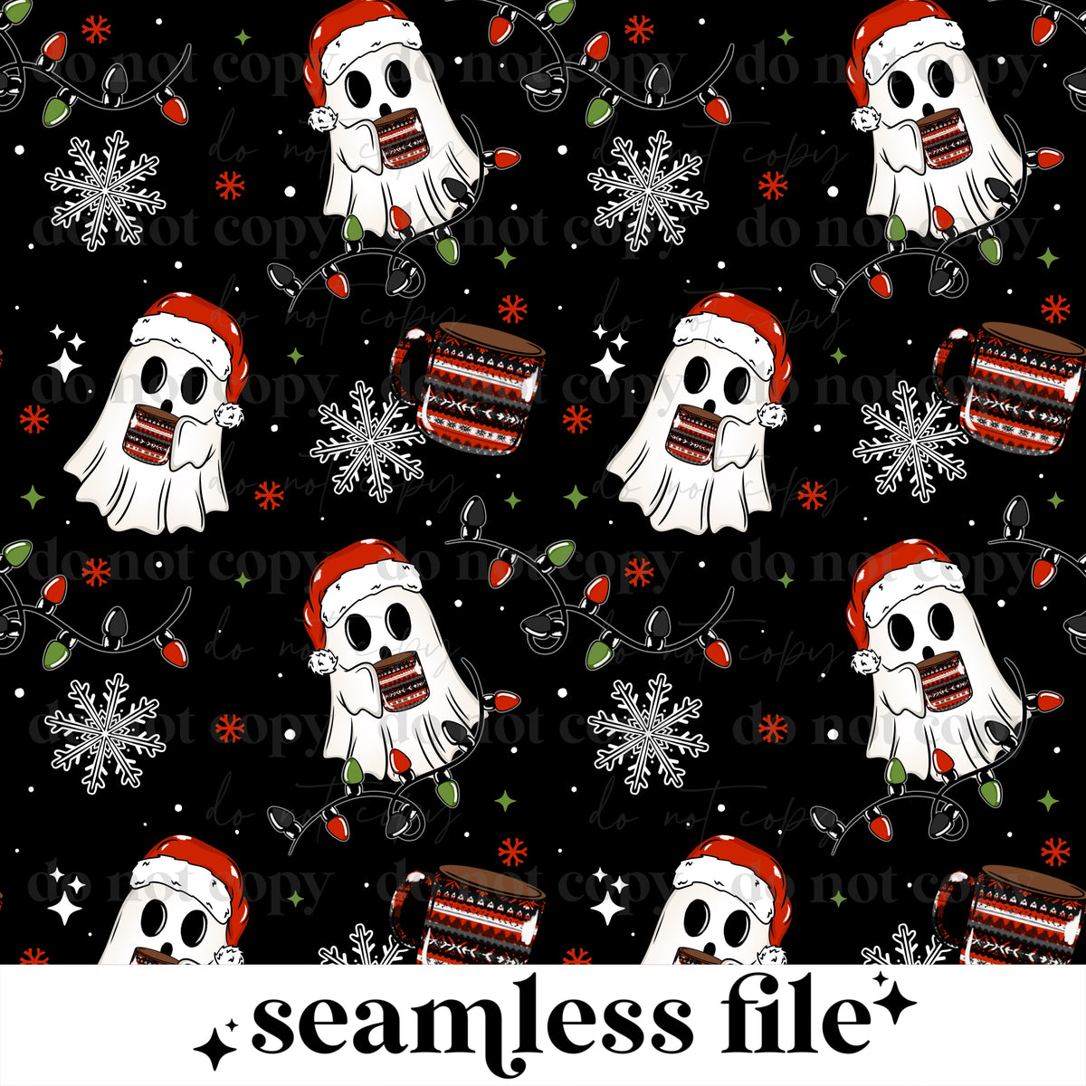 Merry Scary Ghost Seamless