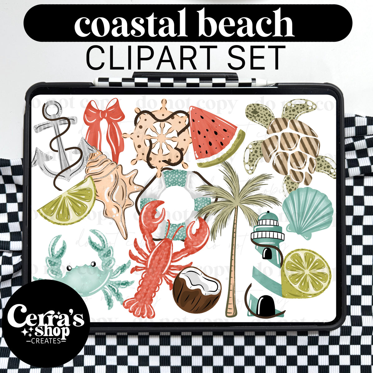 Coastal Beach Clipart Set